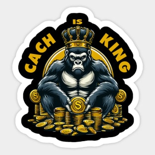 Cash is King Sticker